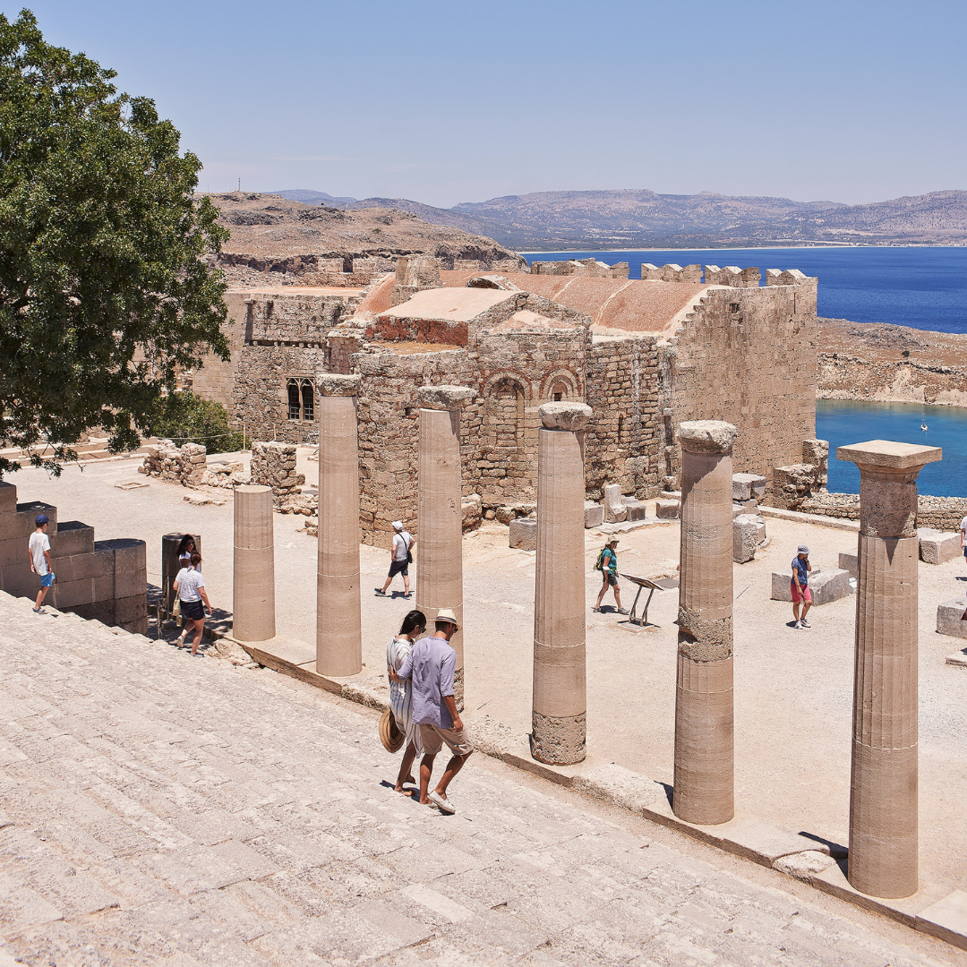 couple in Acropolis Lindos